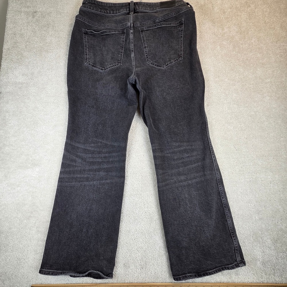 Madewell Curvy Bootcut Jeans Womens 16W Faded Black High Rise Stretch Whiskers - Picture 2 of 10